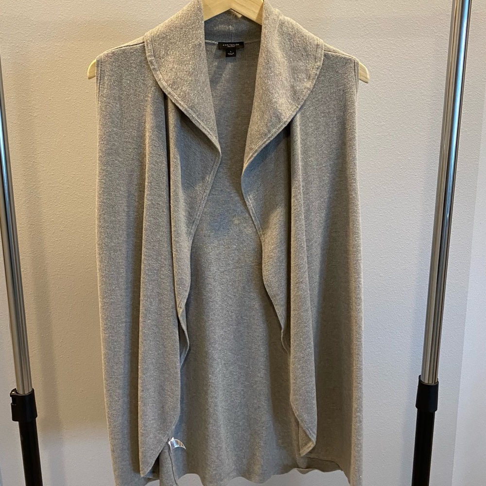 Ann Taylor Factory draped front sweater vest